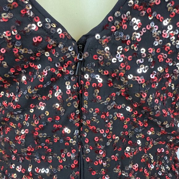 H&M Women's Black Sequin Mini Dress V-Neck Sparkle Shine Size 14 - New - Picture 5 of 9